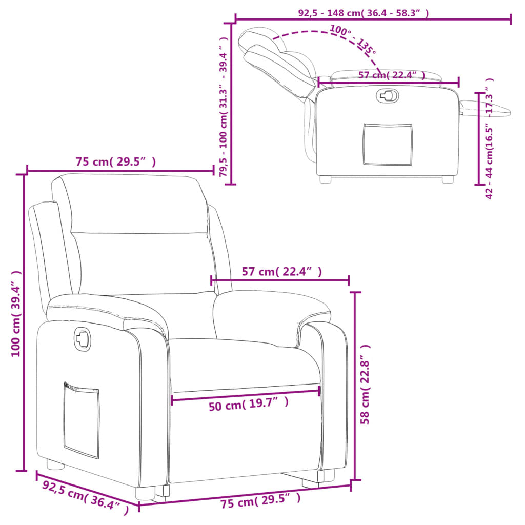 vidaXL Podnoszony fotel rozkładany, ciemnozielony, aksamitny
