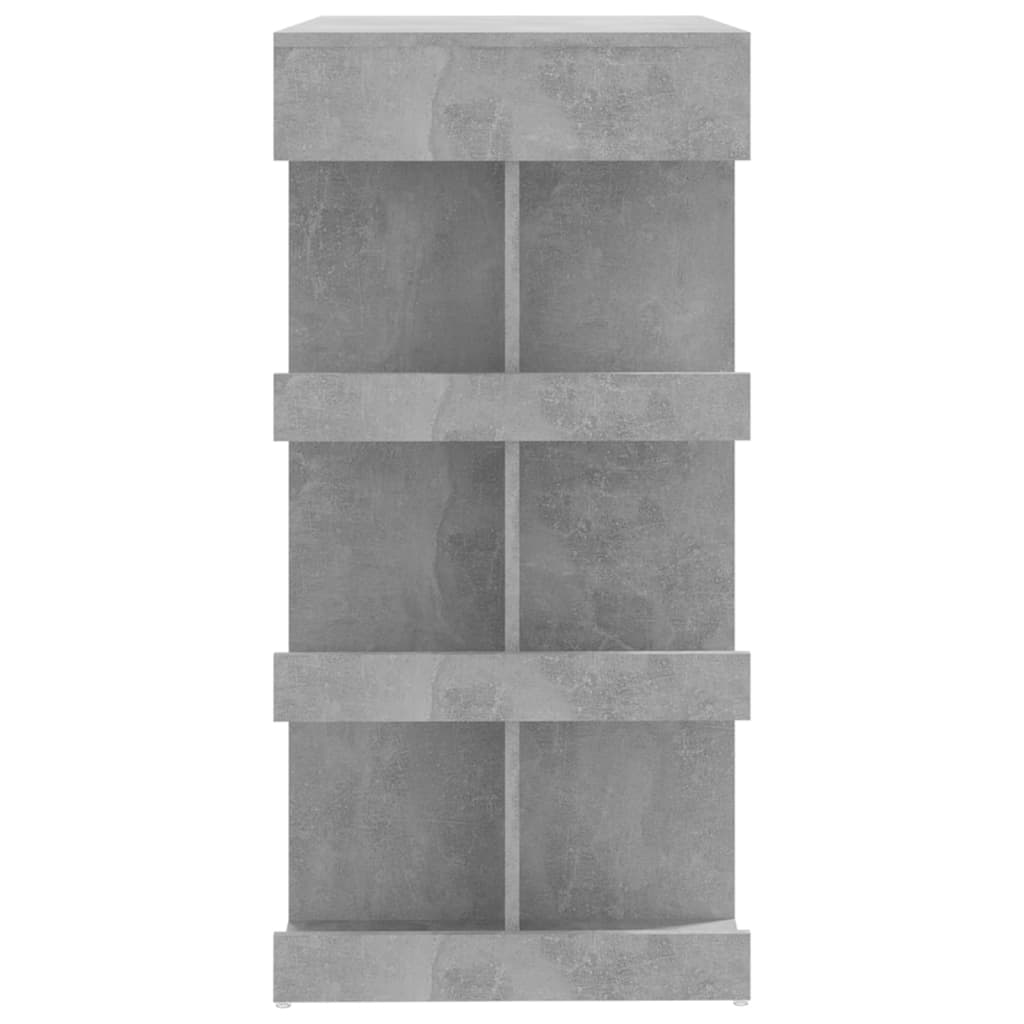 vidaXL Stolik barowy z półkami, szarość betonu, 100x50x101,5 cm, płyta