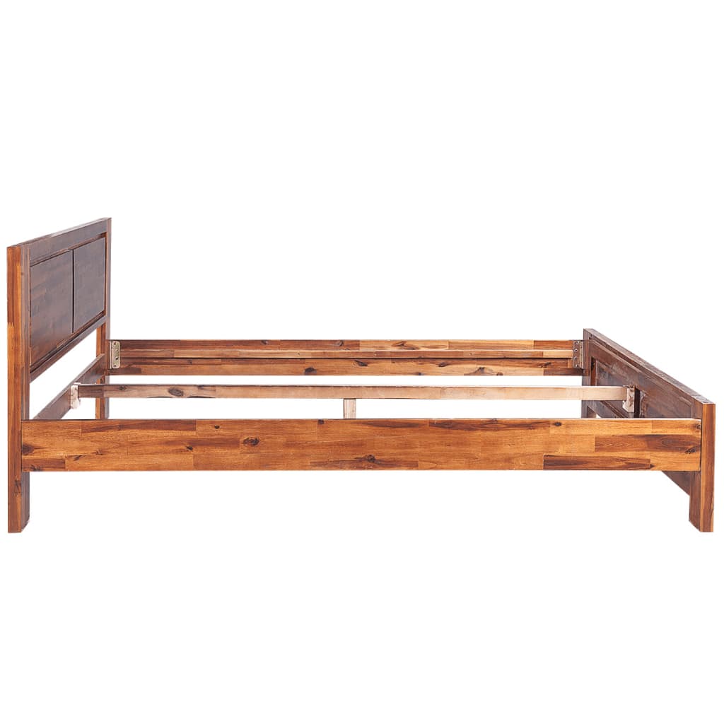 vidaXL Rama łóżka, lite drewno akacjowe, 140 x 200 cm