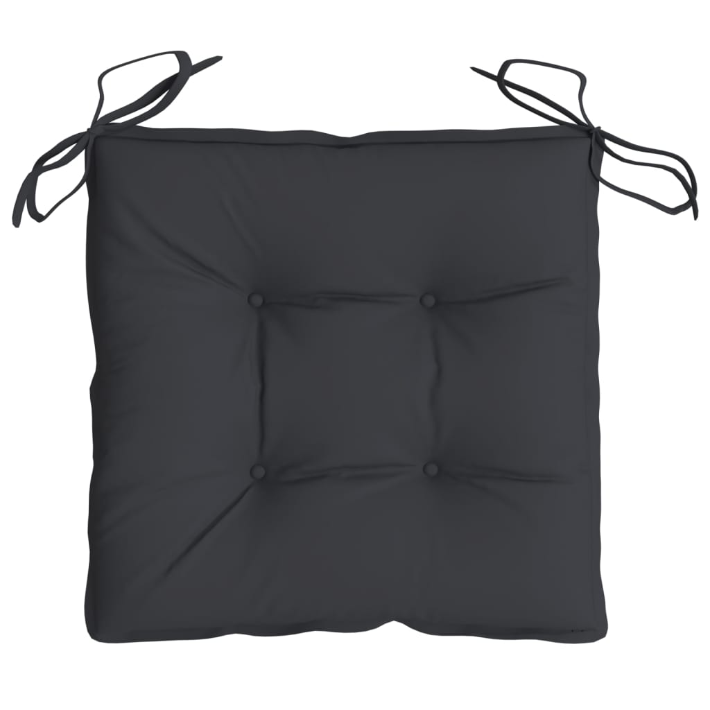 vidaXL Poduszki na krzesła, 2 szt., czarne, 50x50x7 cm, tkanina