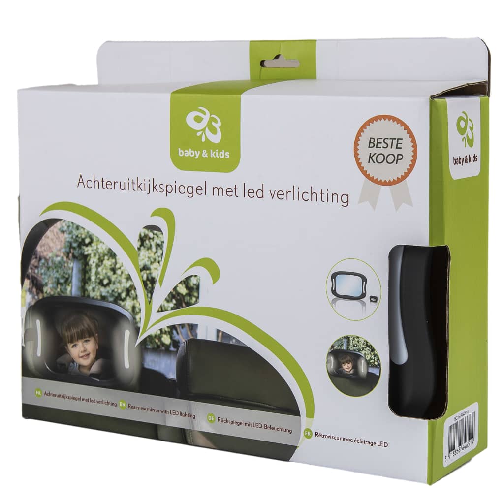 A3 Baby & Kids Lusterko do obserwacji dziecka w samochodzie, LED