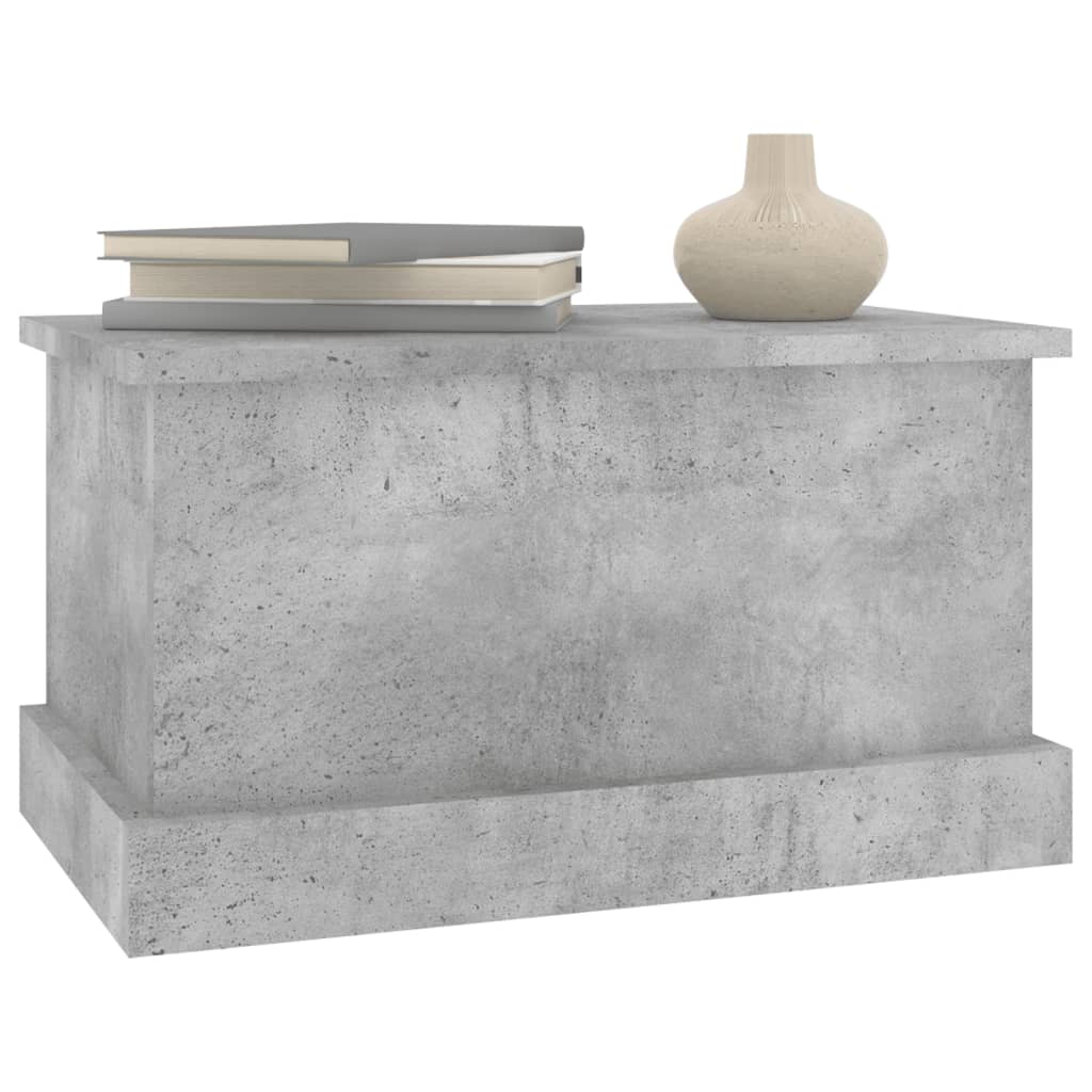vidaXL Skrzynia, szarość betonu, 50x30x28 cm, materiał drewnopochodny