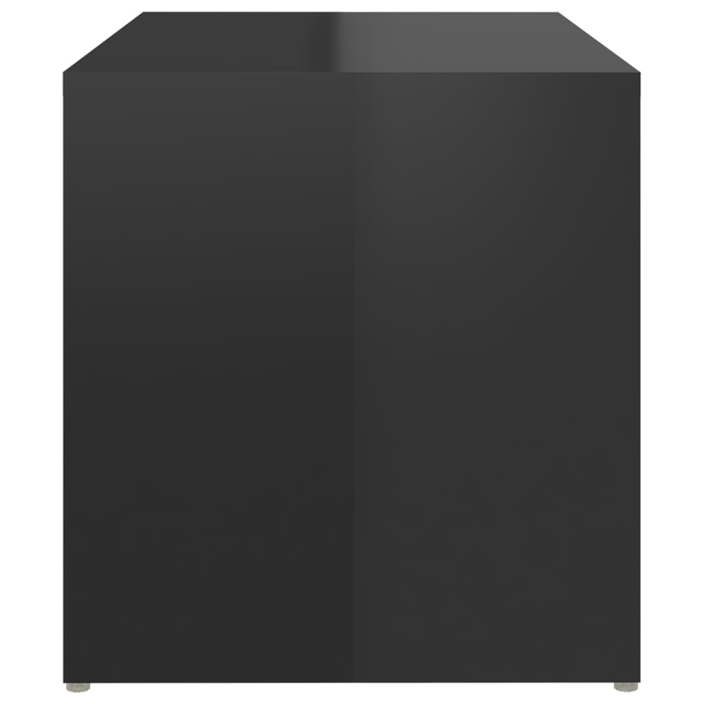 vidaXL Stolik na wysoki połysk, czarny, 59x36x38 cm, płyta wiórowa