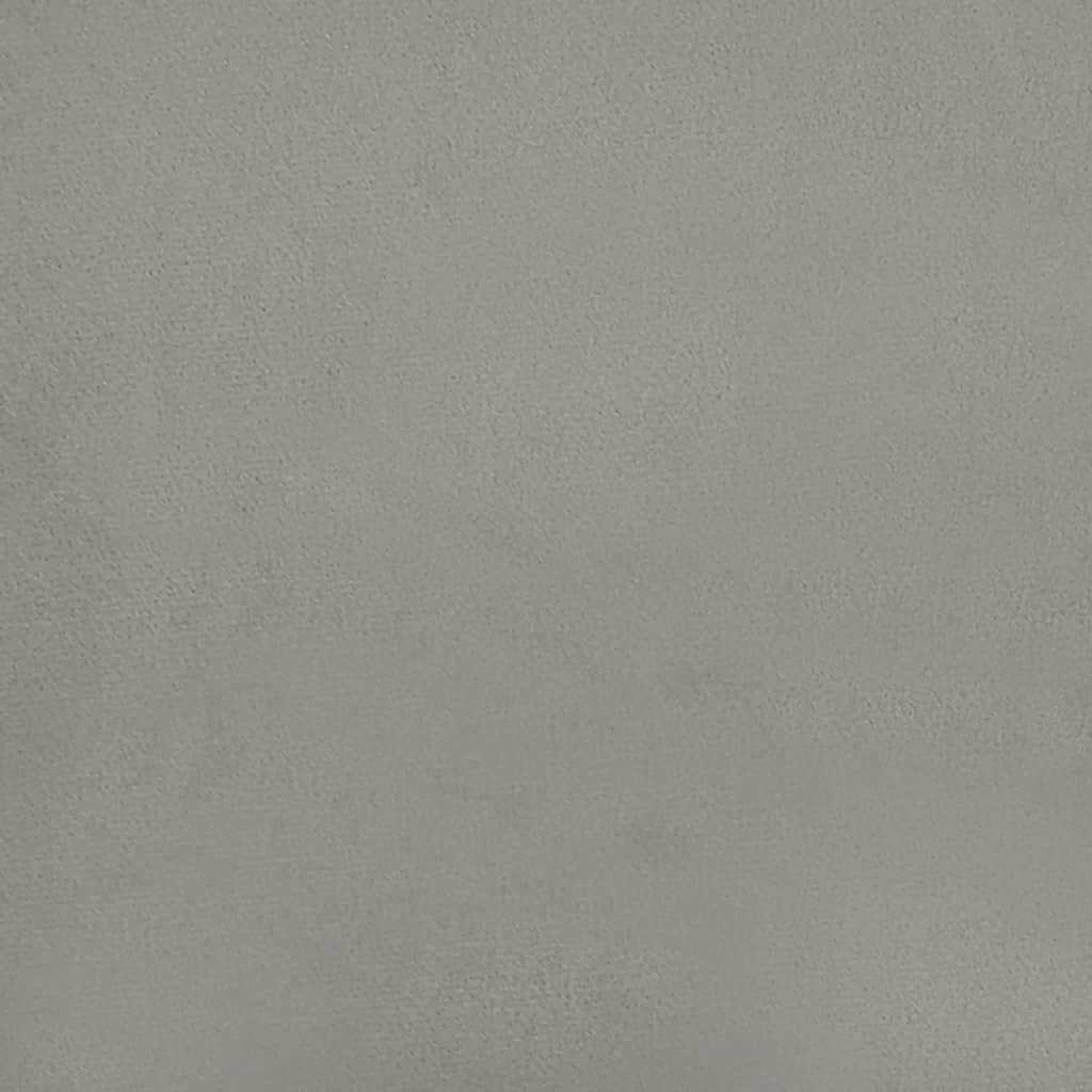 vidaXL Zagłówek uszak, jasnoszary, 103x23x118/128 cm, aksamit