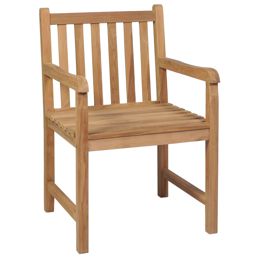 vidaXL Krzesła ogrodowe z czarnymi poduszkami, 2 szt., drewno tekowe