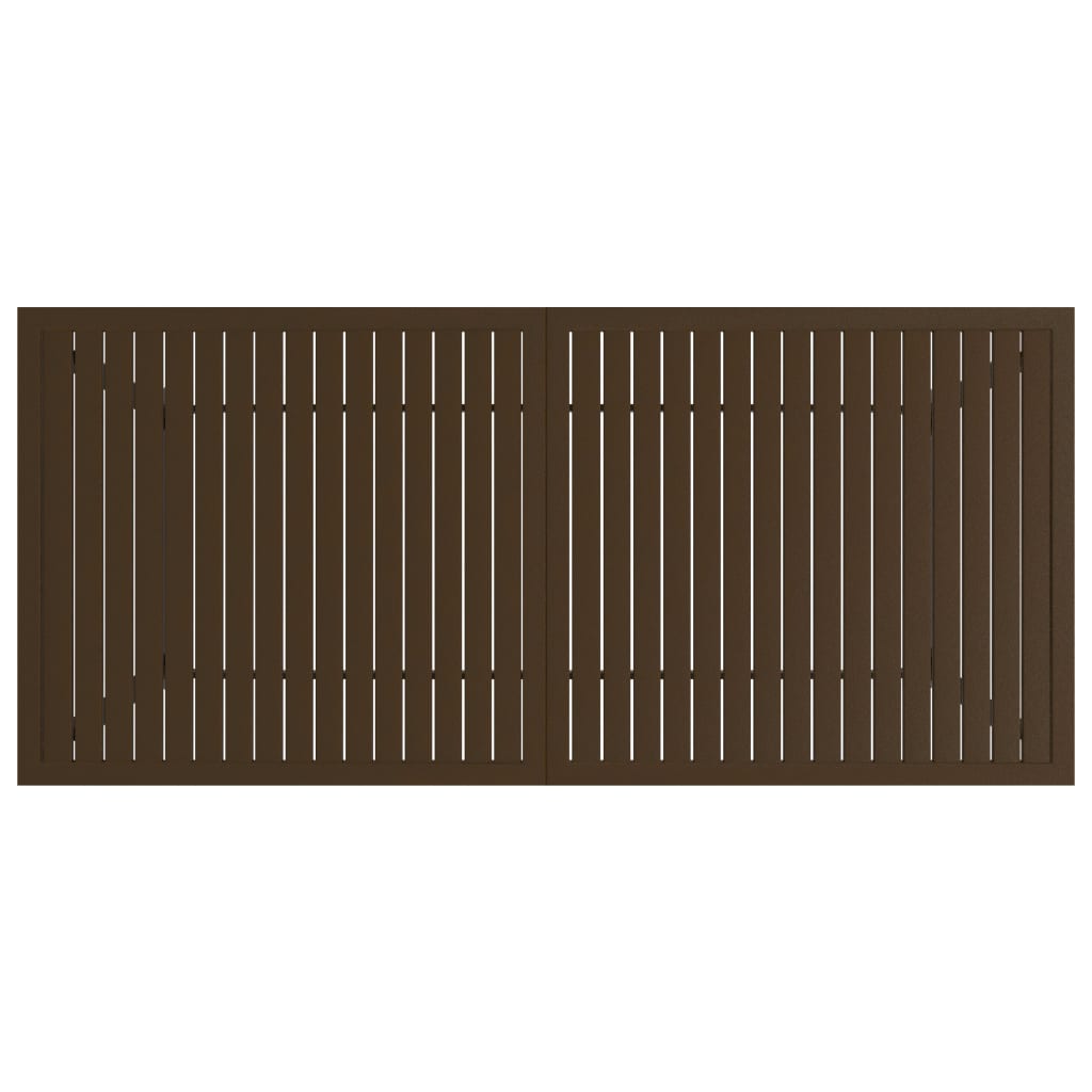 vidaXL Stół ogrodowy, brązowy, 190x80x72 cm, stal