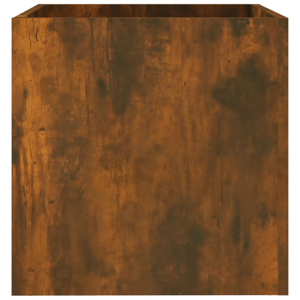 vidaXL Donica, przydymiony dąb, 40x40x40 cm, materiał drewnopochodny
