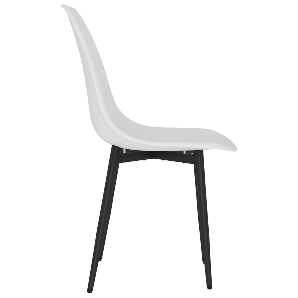 vidaXL Krzesła stołowe, 6 sztuk, białe, PP