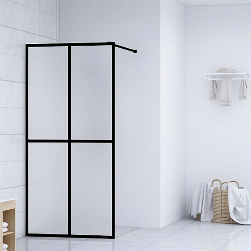 vidaXL Ścianka prysznicowa, mrożone szkło hartowane, 118x190 cm