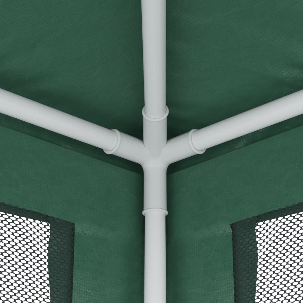 vidaXL Namiot imprezowy z 4 ścianami z siatki, zielony, 2x2 m, HDPE