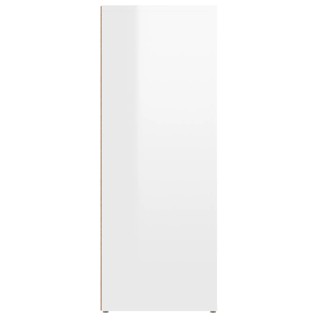 vidaXL Szafka, biała z połyskiem, 80x30x80 cm, materiał drewnopochodny