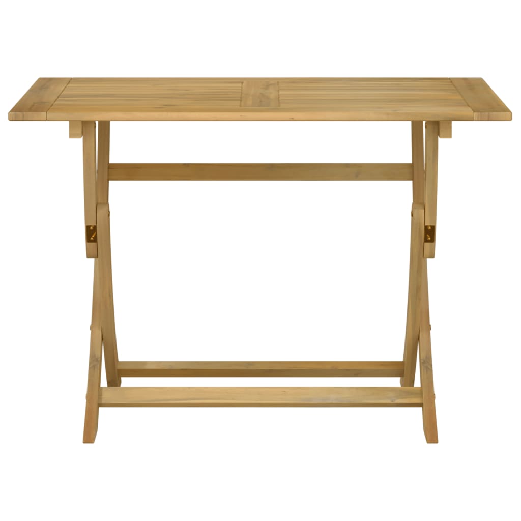 vidaXL Składany stół ogrodowy, 110x55x75 cm, lite drewno akacjowe