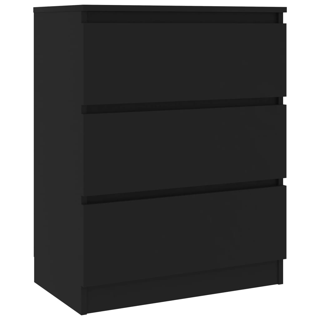 vidaXL Szafka, czarna, 60x35x76 cm, materiał drewnopochodny