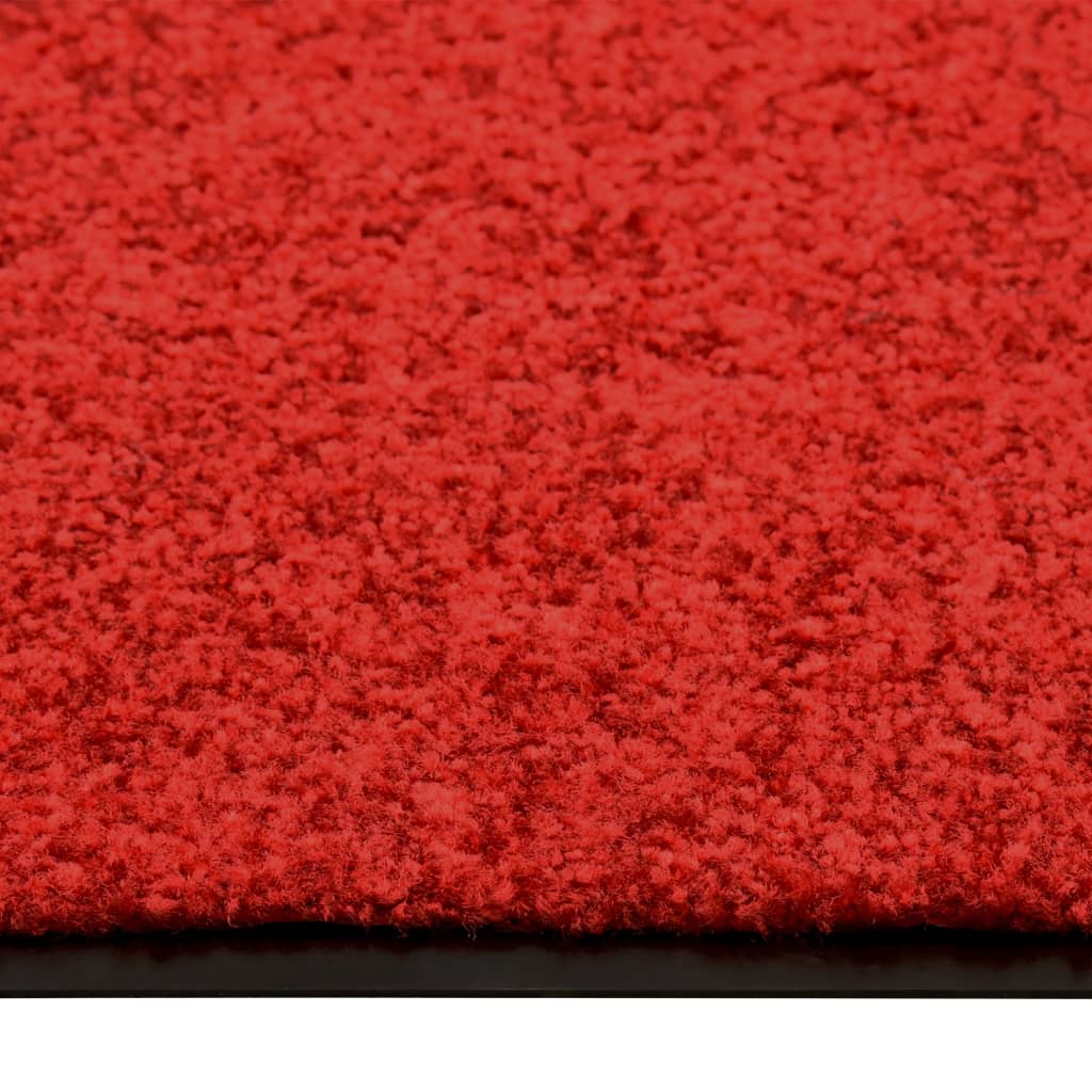 vidaXL Wycieraczka z możliwością prania, czerwona, 90 x 120 cm