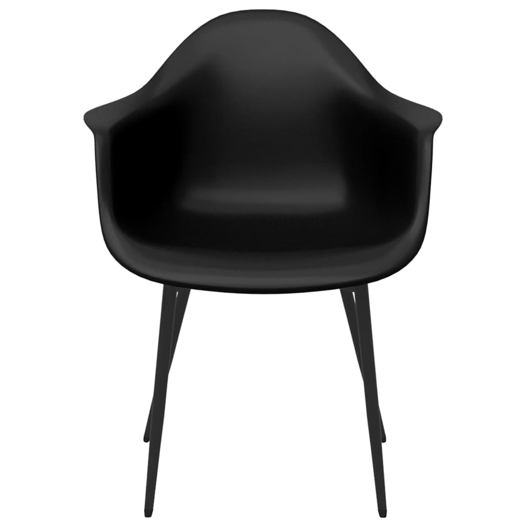 vidaXL Krzesła stołowe, 4 szt., czarne, PP