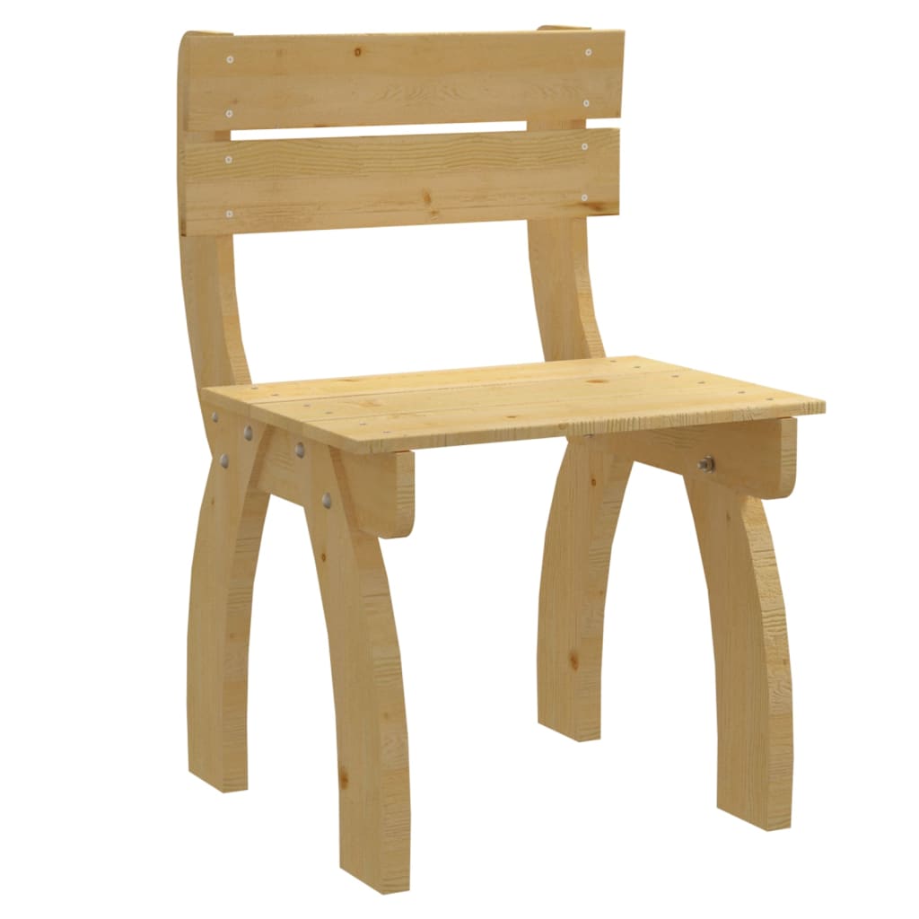 vidaXL Krzesło z oparciem z drewna sosnowego