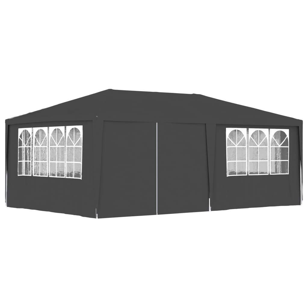 vidaXL Namiot imprezowy ze ściankami, 4x6 m, antracytowy, 90 g/m²