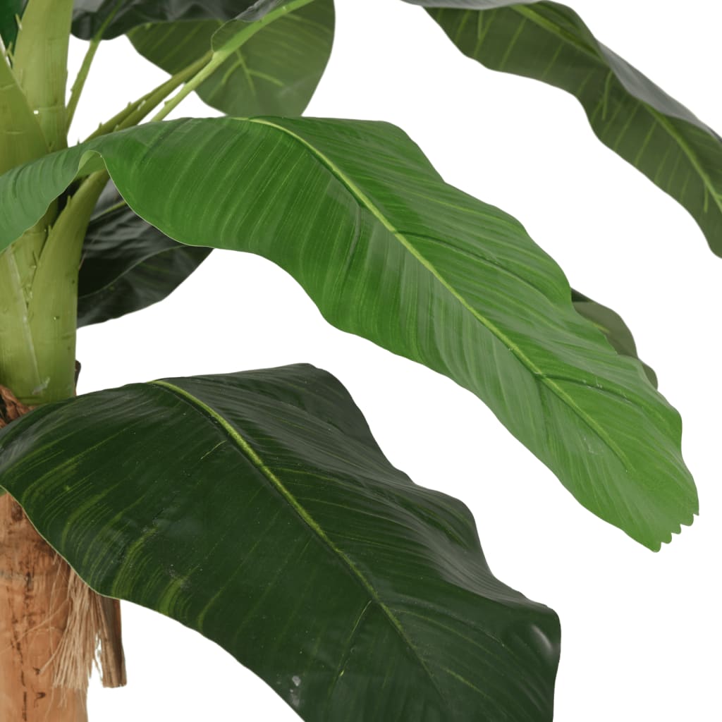 vidaXL Sztuczny bananowiec, 9 liści, 120 cm, zielony