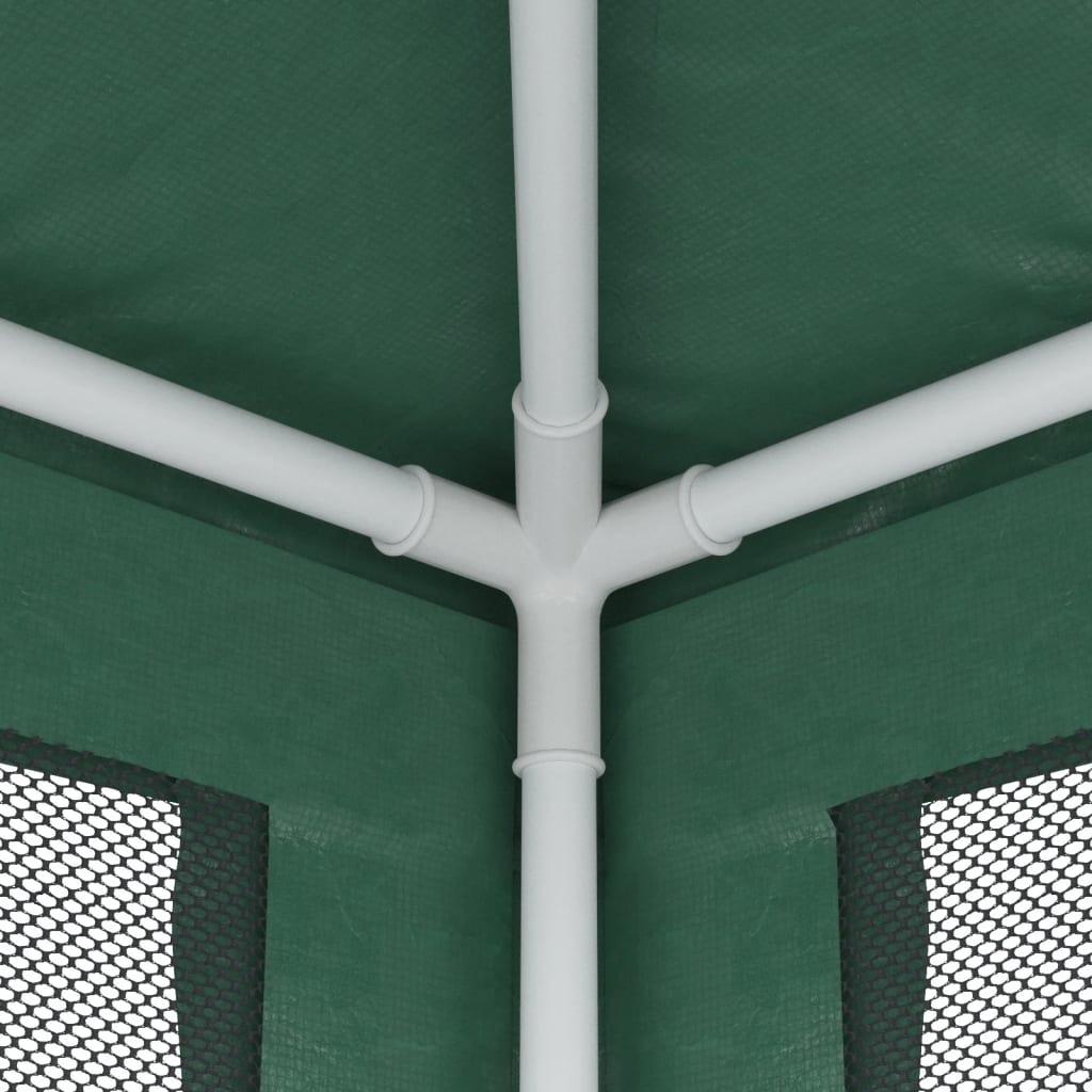 vidaXL Namiot imprezowy z 4 ścianami z siatki, zielony, 3x4 m, HDPE