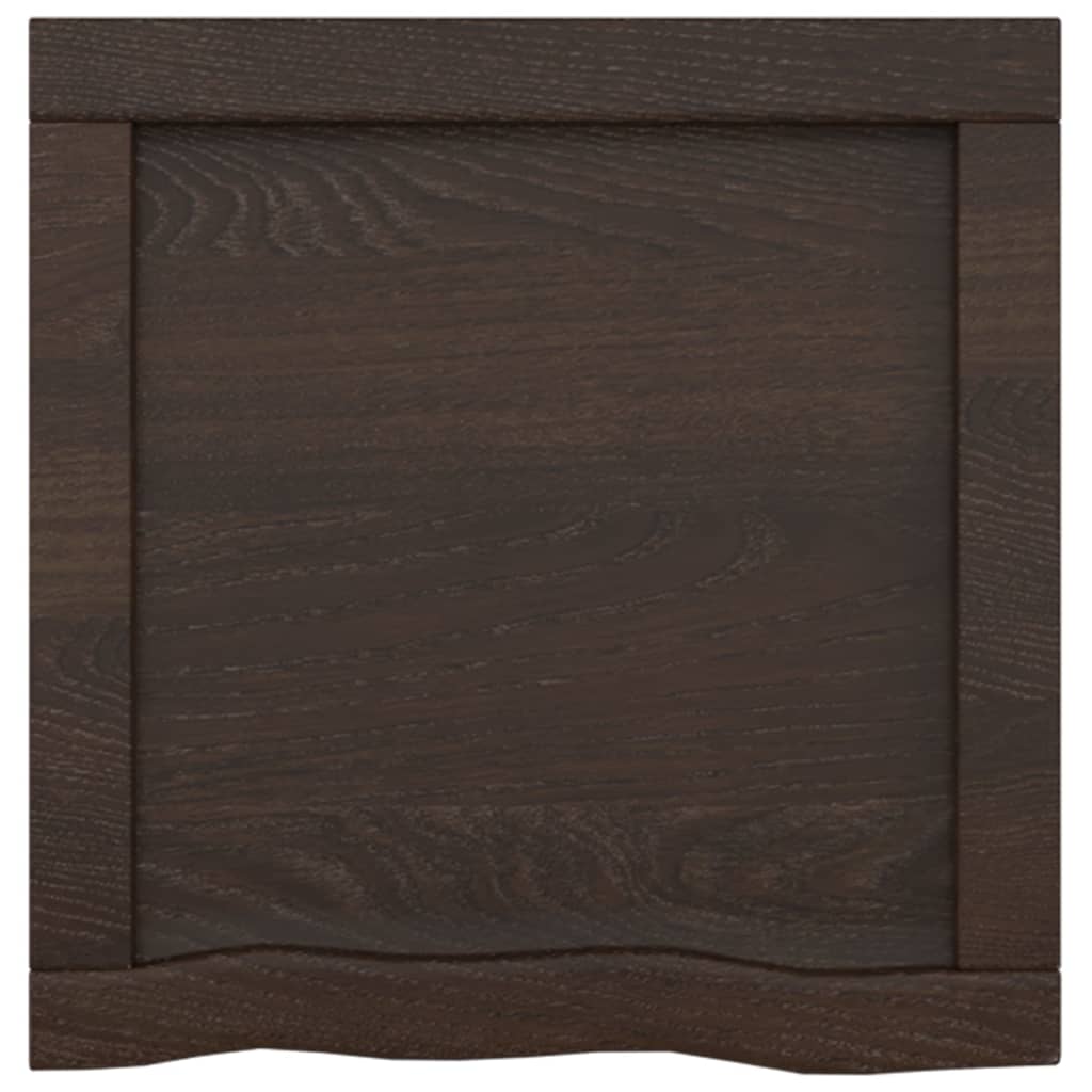 vidaXL Blat do łazienki, ciemnobrązowy, 40x40x(2-4) cm, lite drewno