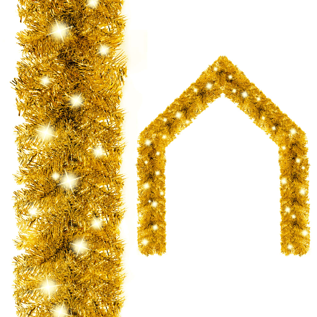 vidaXL Girlanda świąteczna z lampkami LED, 20 m, złota