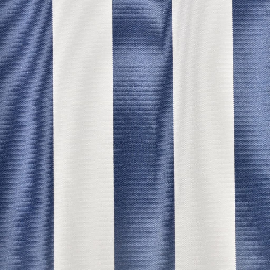 vidaXL Tkanina do markizy, niebiesko-biała, 500 x 300 cm