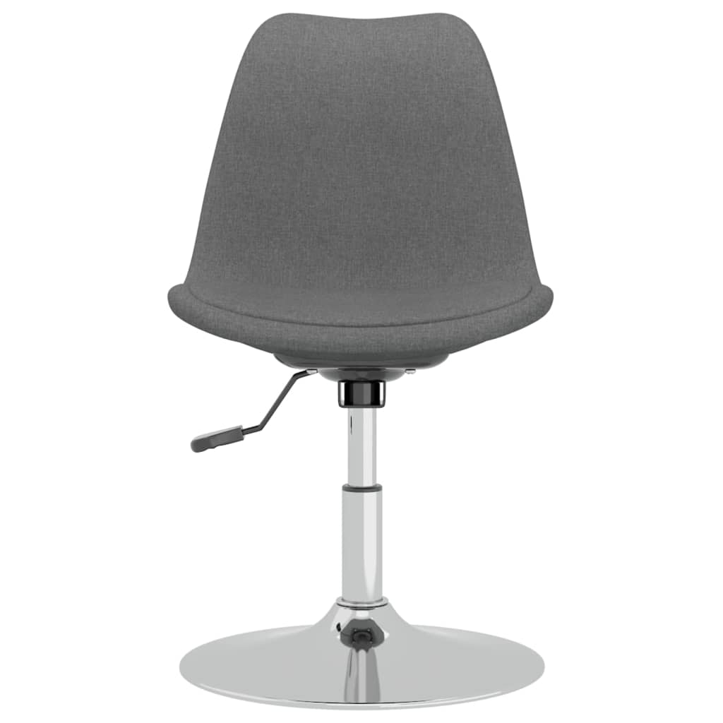 vidaXL Obrotowe krzesła stołowe, 4 szt., jasnoszare, obite tkaniną