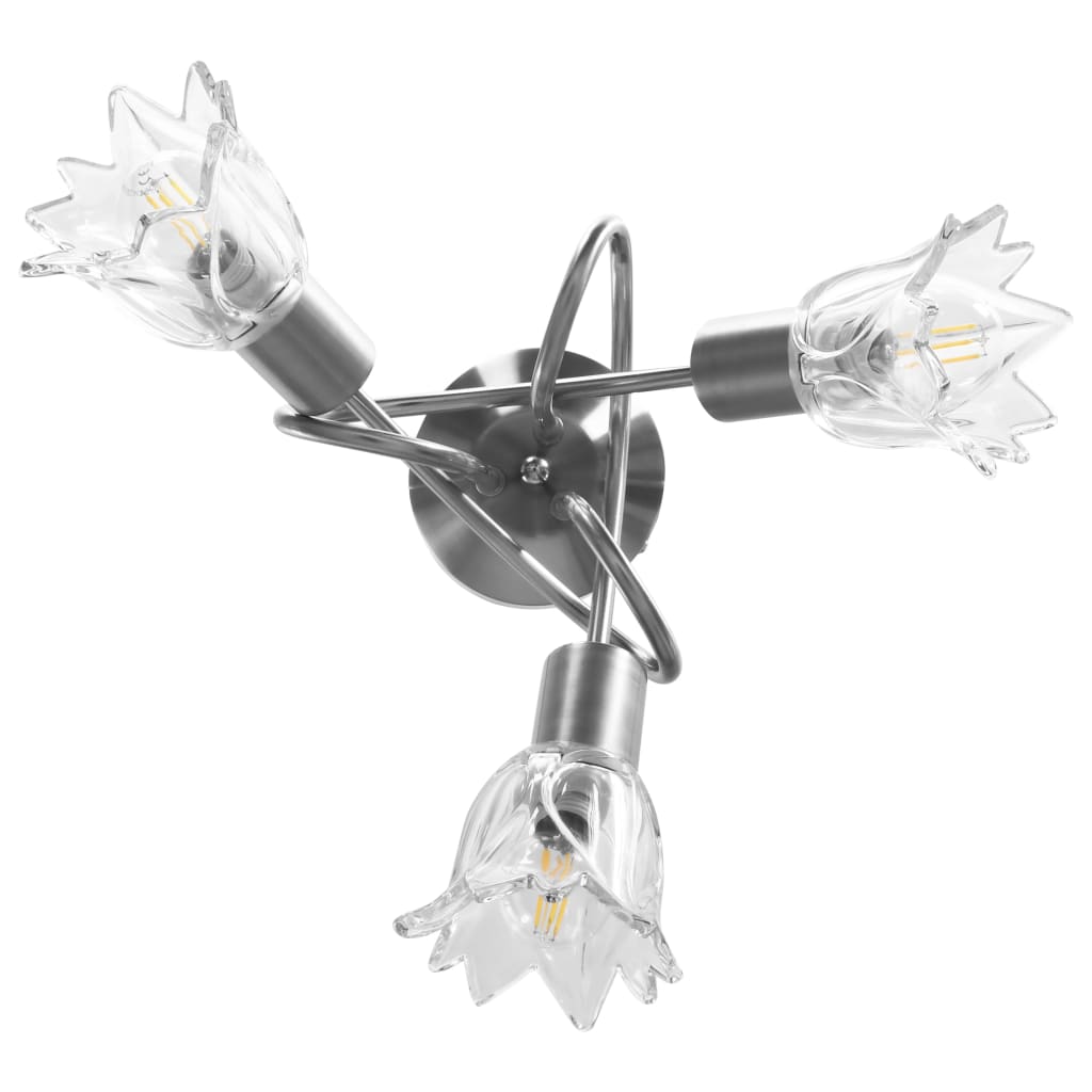 vidaXL Lampa sufitowa ze szklanymi kloszami na 3 żarówki E14, tulipany