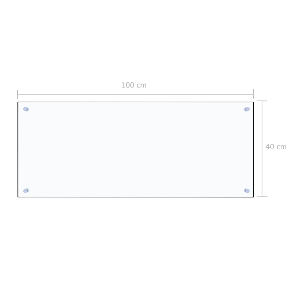 vidaXL Panel ochronny do kuchni, przezroczysty, 100x40 cm, szkło