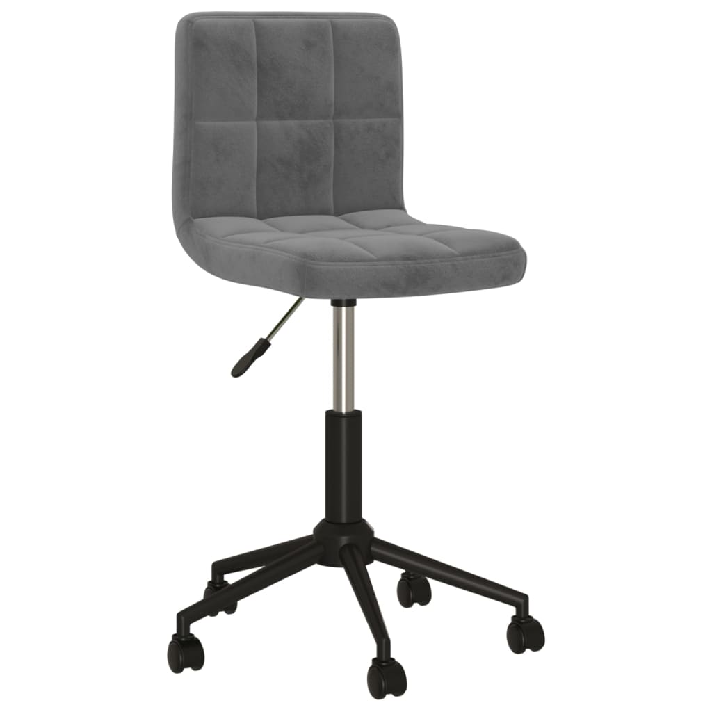 vidaXL Obrotowe krzesła stołowe, 6 szt., ciemnoszare, obite aksamitem