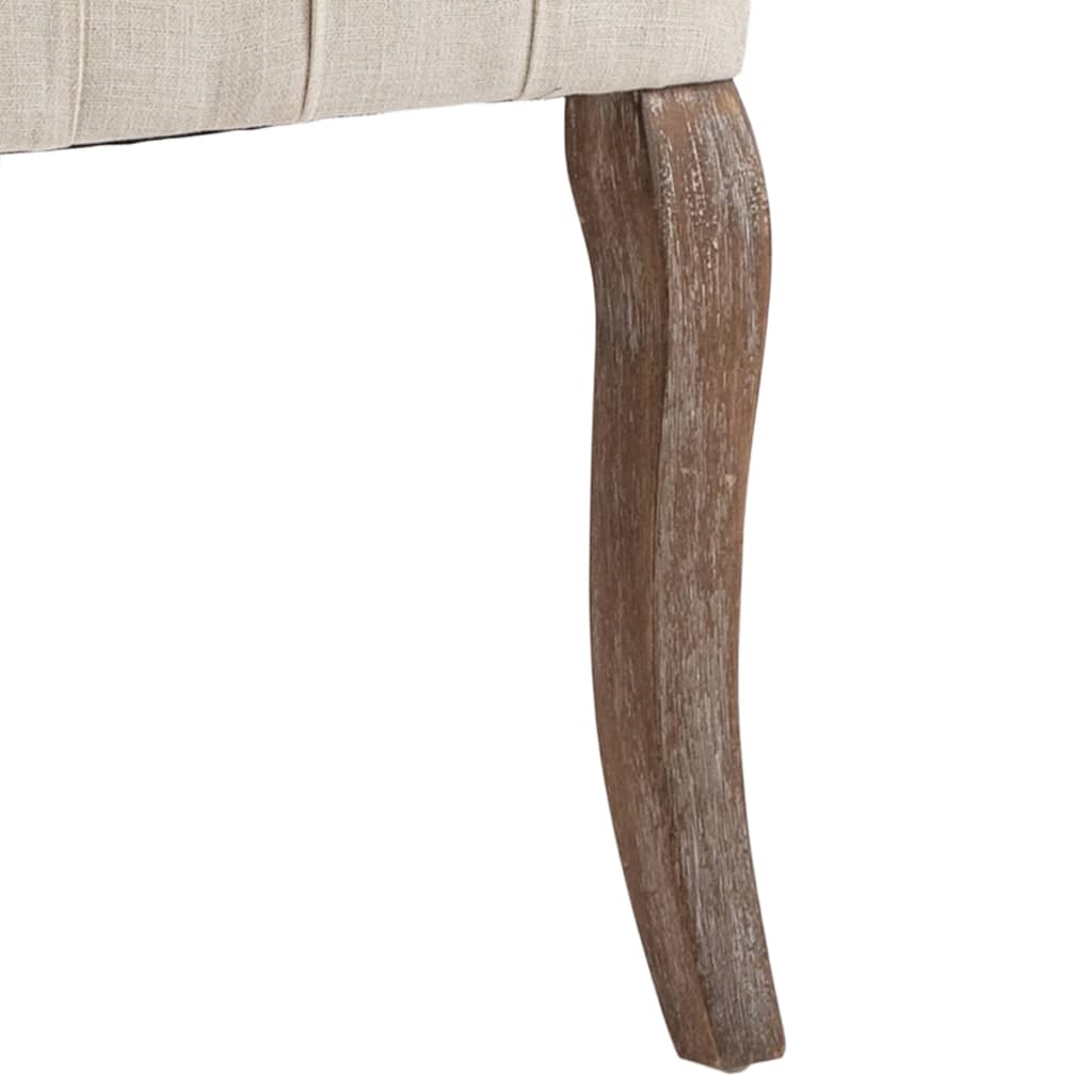 vidaXL Krzesła stołowe 2 szt., beżowe, stylizowane na lniane, tkanina