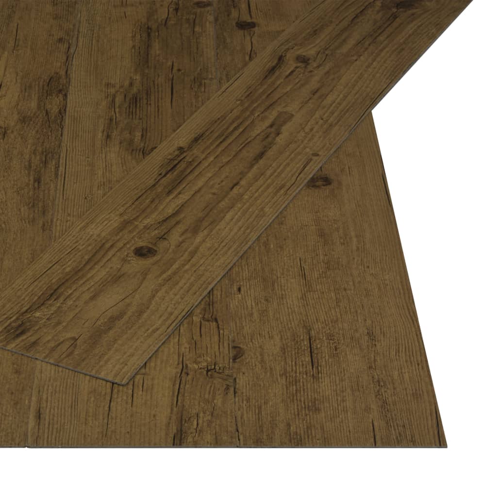 vidaXL Samoprzylepne panele podłogowe 4,46 m², 3 mm PVC naturalny brąz