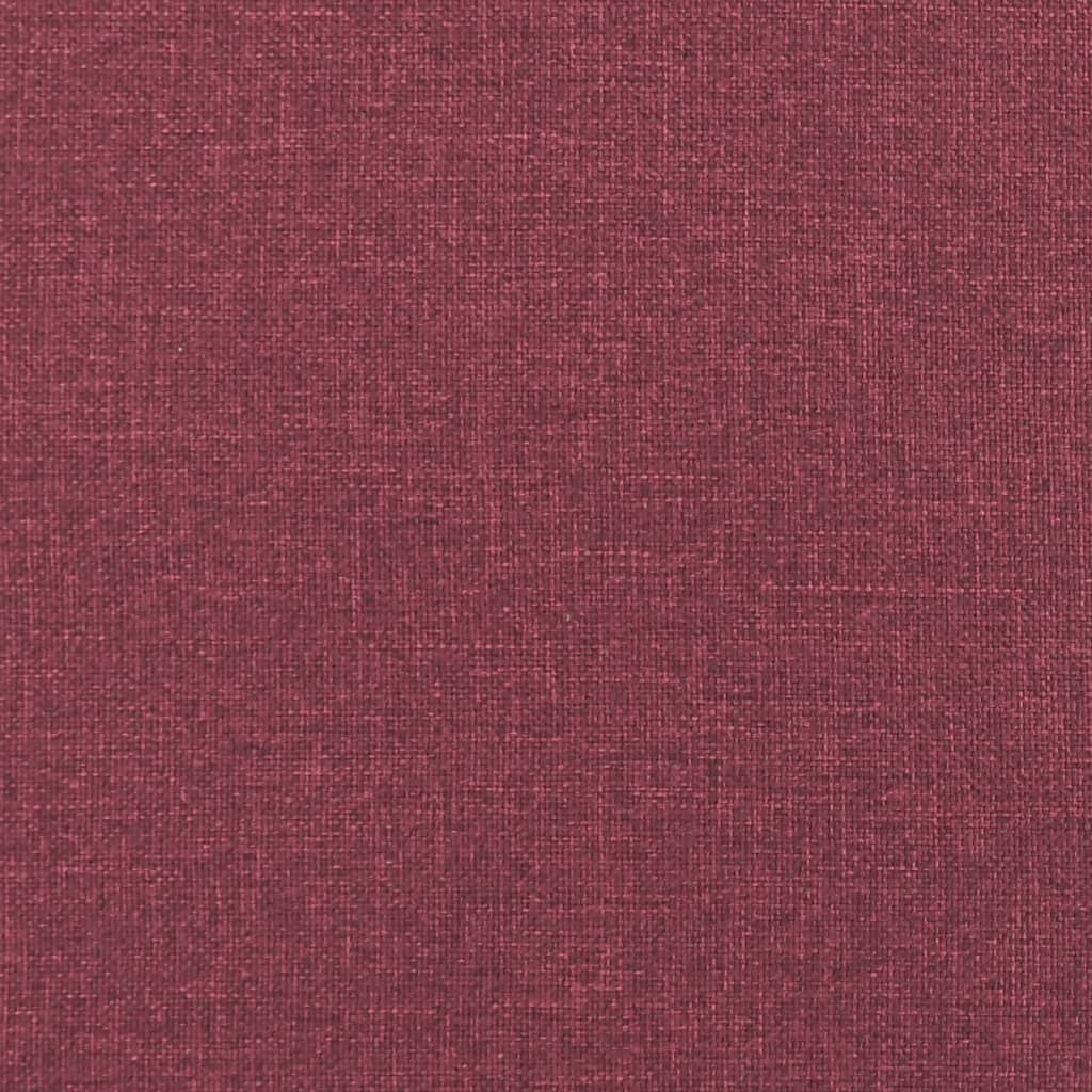 vidaXL 2-osobowa sofa z poduszkami, winna czerwień, 120 cm, tkanina