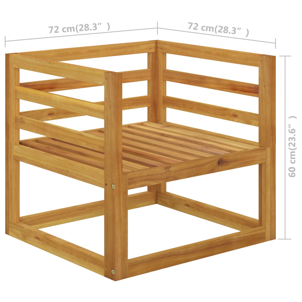 vidaXL 7-cz. zestaw wypoczynkowy do ogrodu, poduszki, drewno akacjowe
