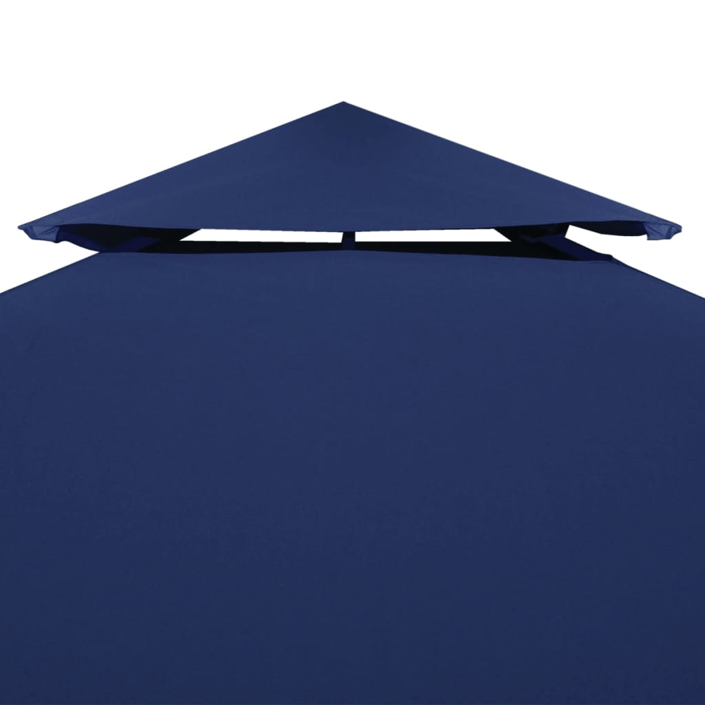 vidaXL Zadaszenie altany, 2-poziomowe, 310 g/m², 4 x 3 m, niebieskie