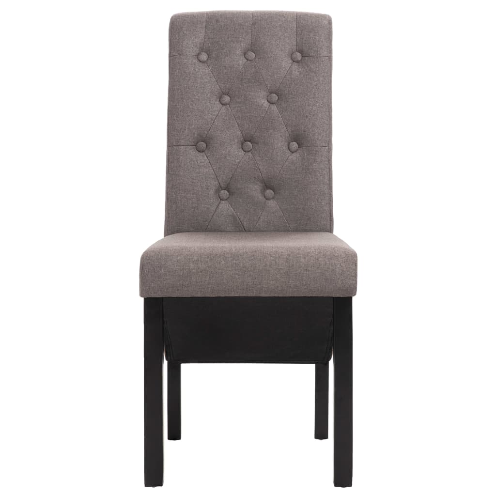 vidaXL Krzesła do jadalni, 6 szt., taupe, tapicerowane tkaniną