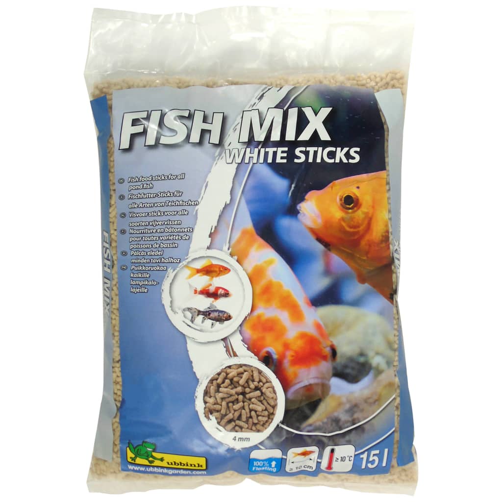 Ubbink Karma dla ryb Fish Mix White sticks, 4 mm, 15 L