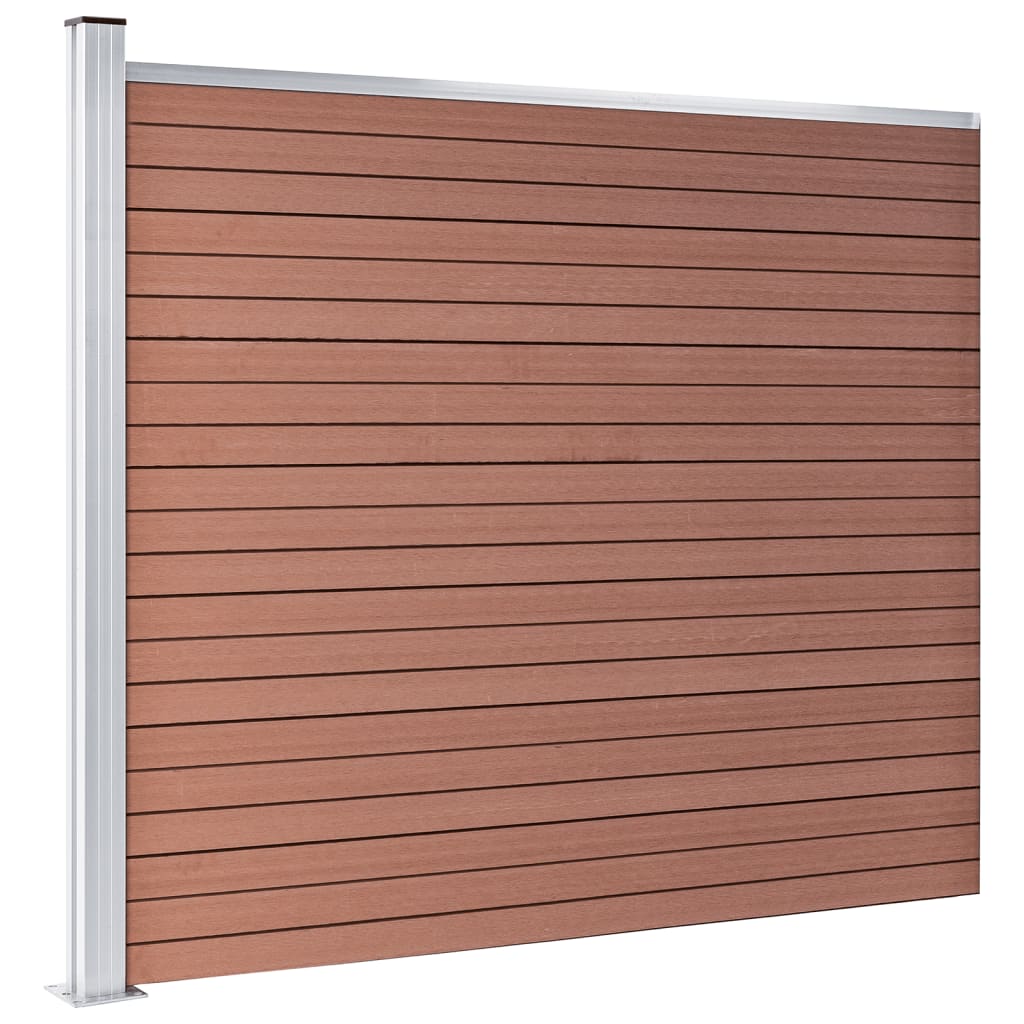 vidaXL Panel ogrodzeniowy z WPC, 175x146 cm, brązowy
