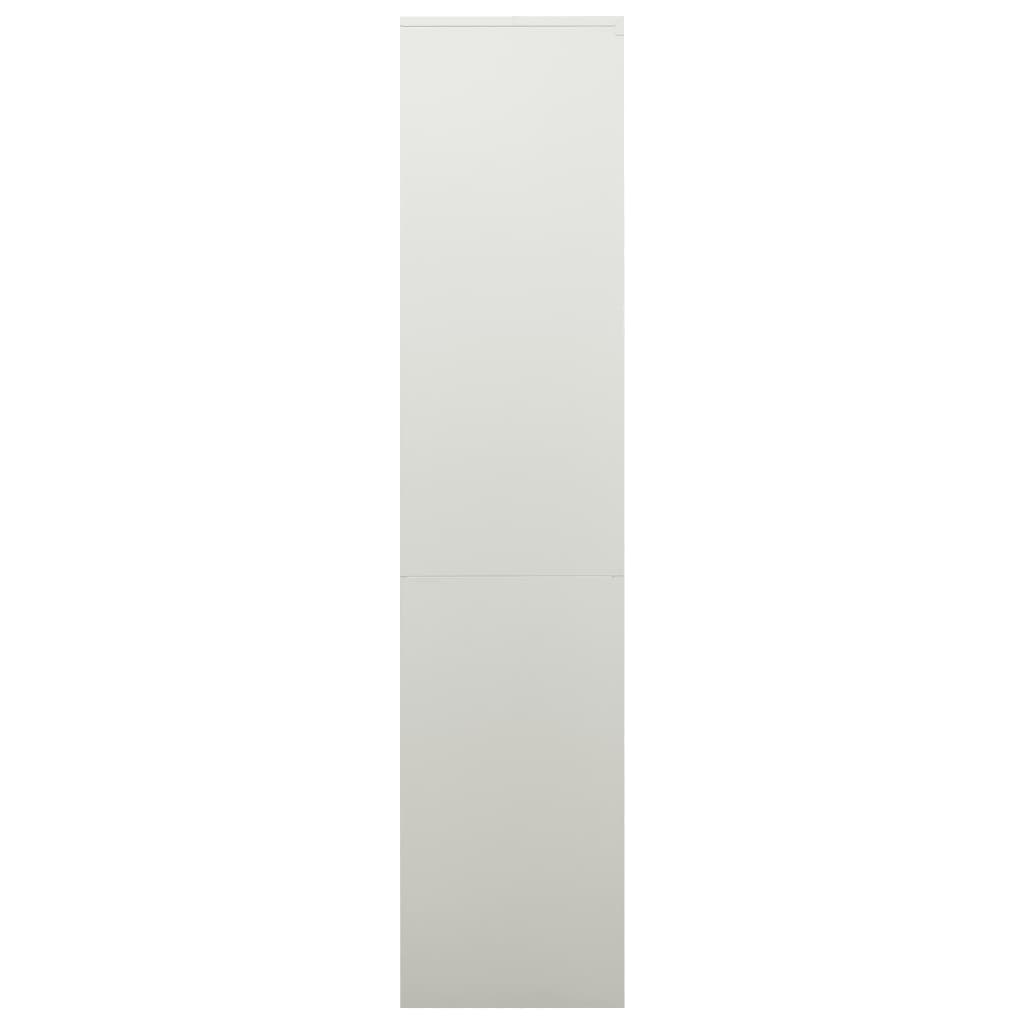 vidaXL Szafa biurowa, jasnoszara, 90x40x180 cm, stalowa
