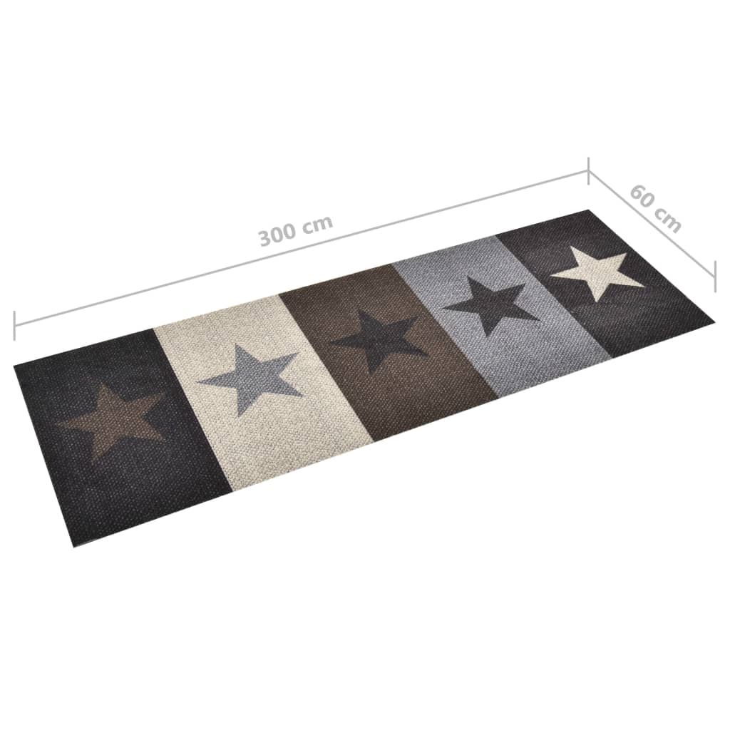 vidaXL Kuchenny dywanik podłogowy Stars, 60x300 cm