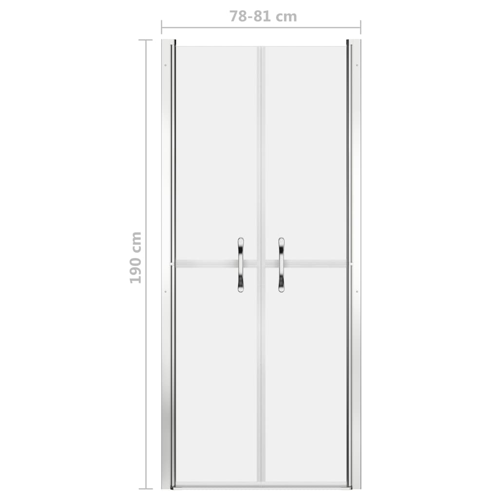 vidaXL Drzwi prysznicowe, szkło mrożone, ESG, 81x190 cm