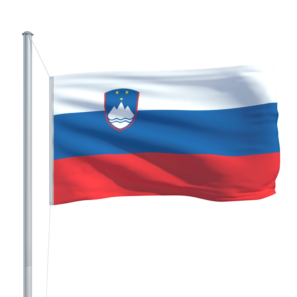vidaXL Flaga Słowenii z aluminiowym masztem, 6,2 m