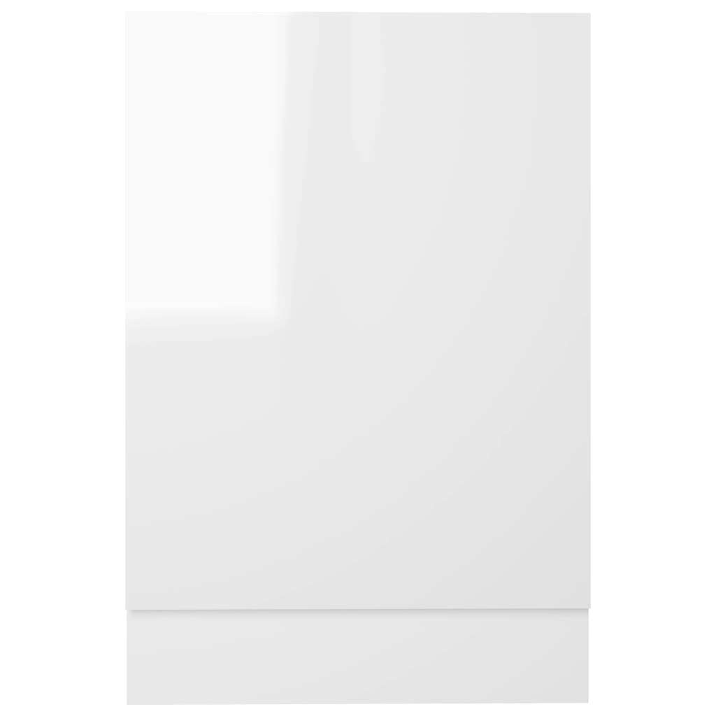 vidaXL Panel do zabudowy zmywarki, biały, wysoki połysk, 45x3x67 cm