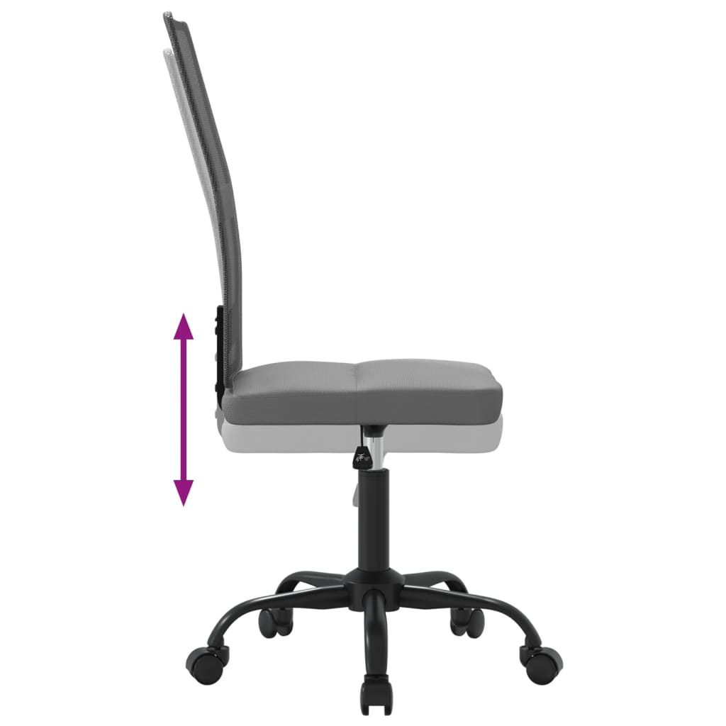 vidaXL Krzesło biurowe z regulowaną wysokością, szare, z siatką
