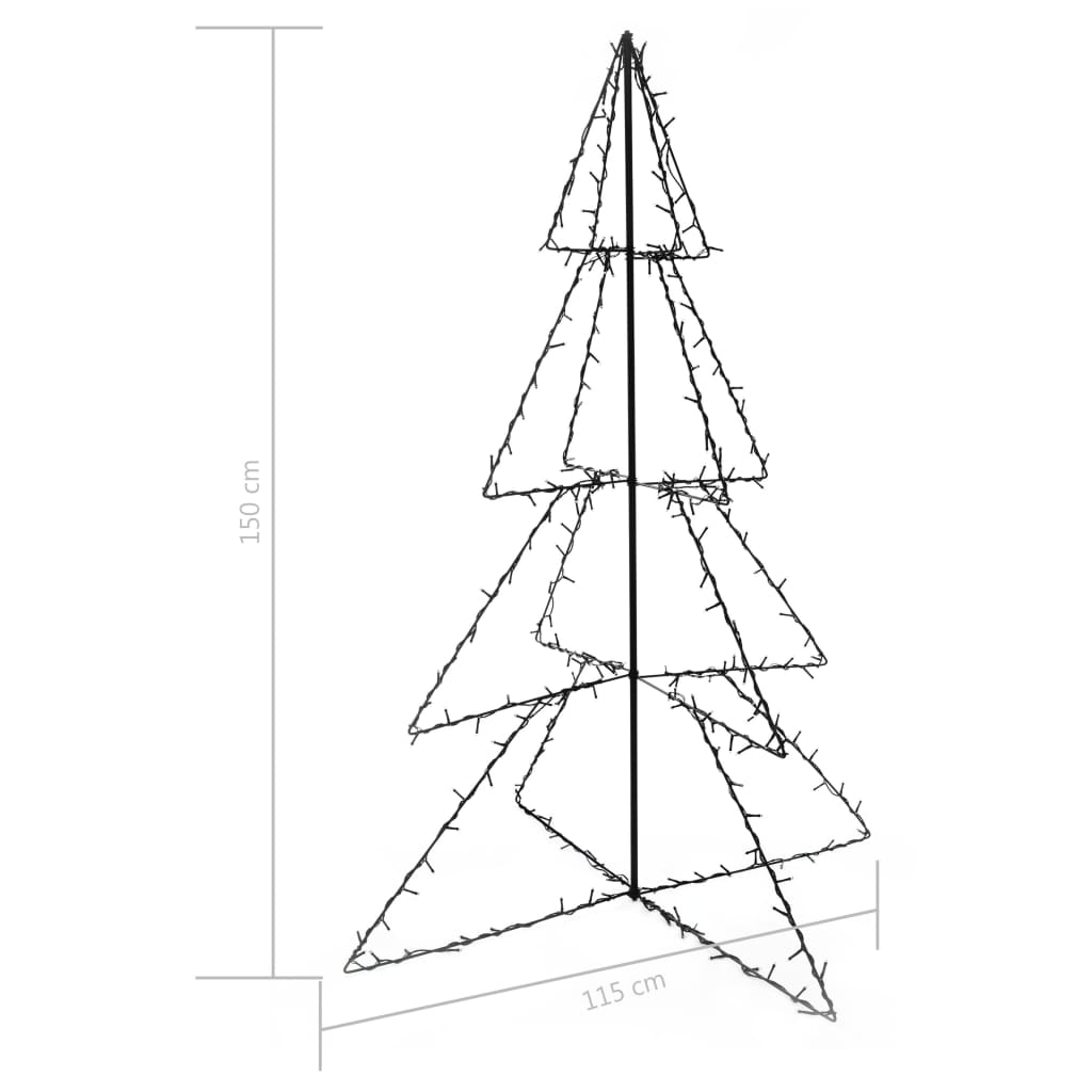 vidaXL Ozdoba świąteczna w kształcie choinki, 240 LED, 115x150 cm