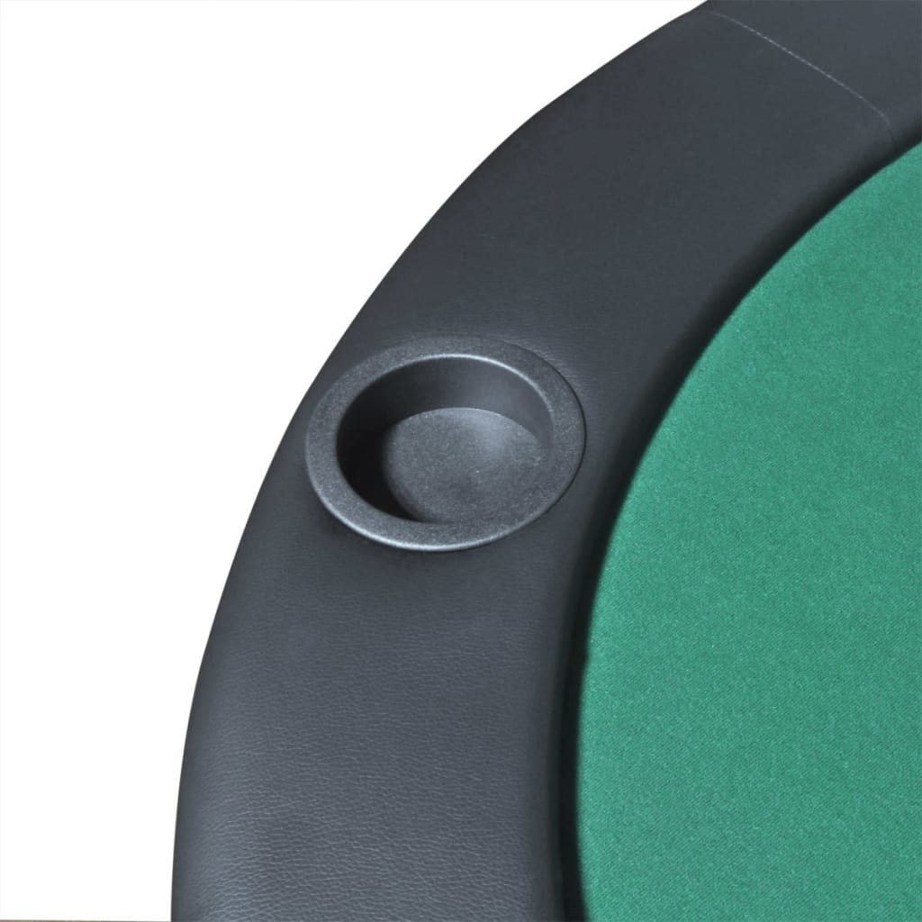vidaXL Składany blat do pokera dla 10 graczy, zielony