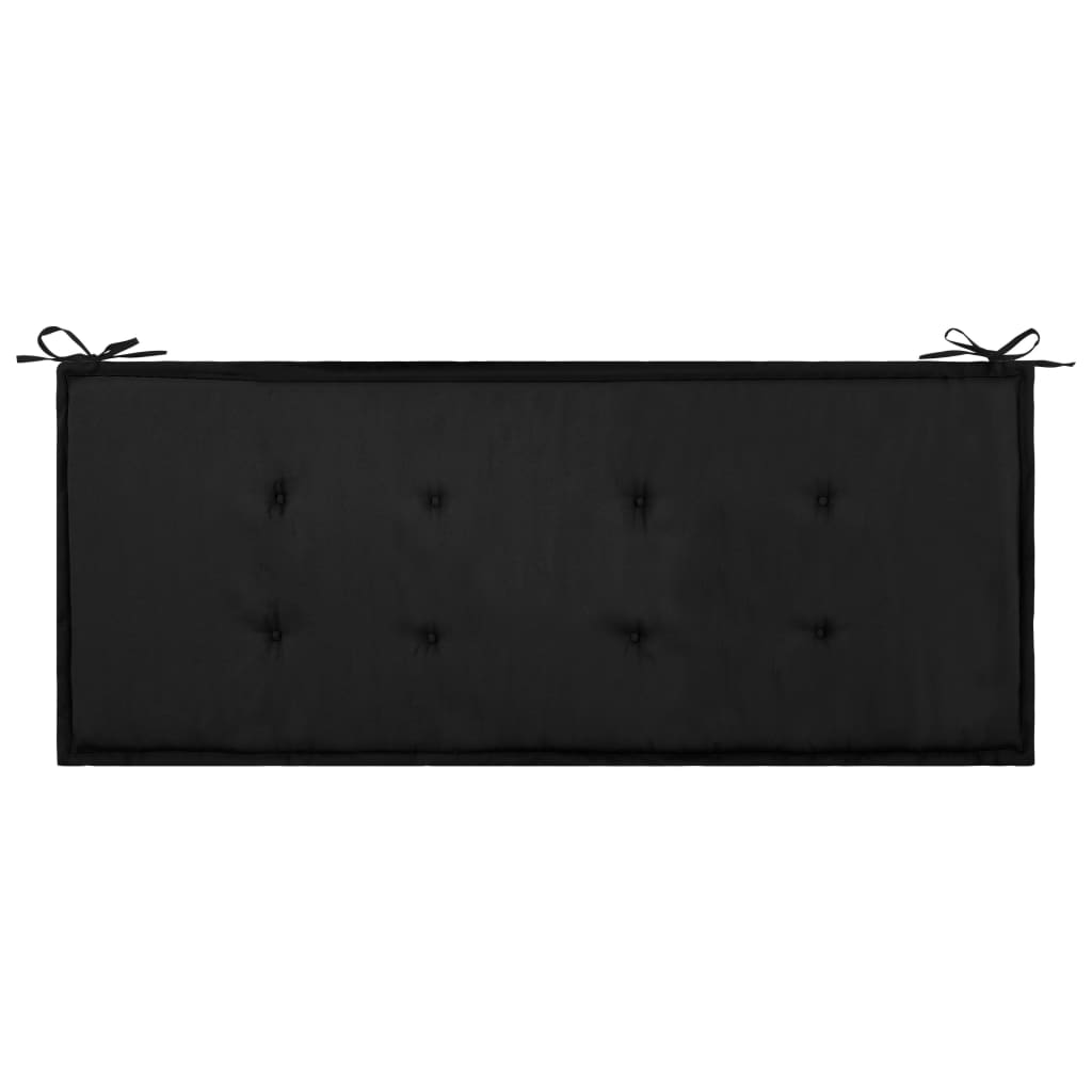 vidaXL Poduszka na ławkę ogrodową, czarno-szara, 120x50x3 cm
