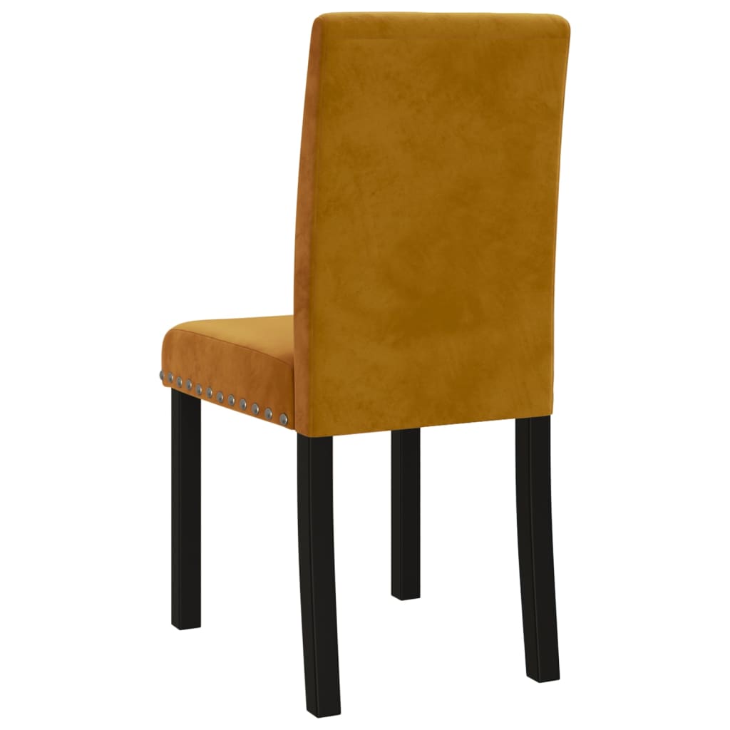 vidaXL Krzesła stołowe, 2 szt., brązowe, obite aksamitem