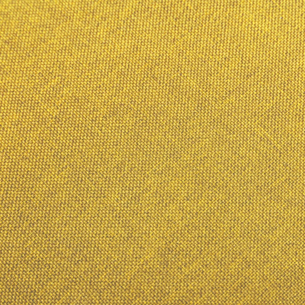 vidaXL Stołki barowe, 2 szt., musztardowe, tapicerowane tkaniną