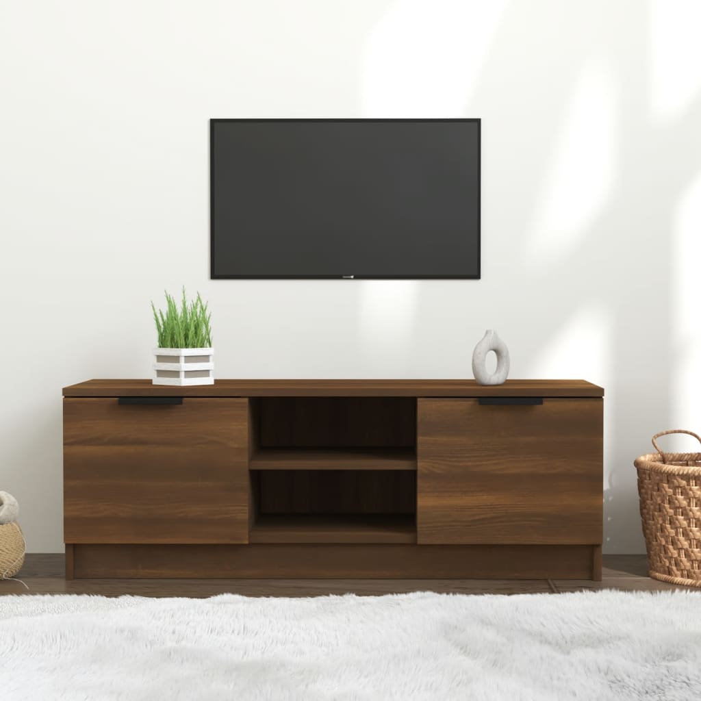 vidaXL Szafka pod telewizor, brązowy dąb, 102x35x36,5 cm